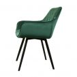 KICK KARL Velvet Dining Chair - Dark Green