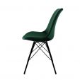 KICK Velvet Bucket Chair - Dark Green