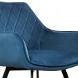 KICK KARL Velvet Dining Chair - Dark Blue
