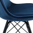 KICK Velvet Bucket Chair - Dark Blue