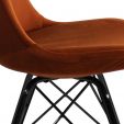 KICK Velvet Bucket Chair - Orange