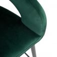 Kick bar stool Lenn - Velvet Dark Green