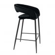 Kick bar stool Lenn - Velvet Black