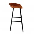 KICK FINN Bar Stool High - Velvet Orange