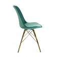 KICK Velvet Bucket Chair Mint Green - Gold Frame