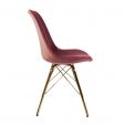 KICK Velvet Bucket Chair Pink - Gold Frame