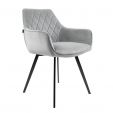 KICK KARL Velvet Dining Chair - Grey