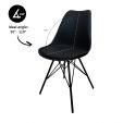 Kick kuipstoel Metal Luuk - Zwart