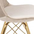 KICK Velvet Bucket Chair Champagne - Gold Frame