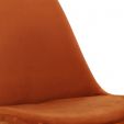 KICK Velvet Bucket Chair Orange- Gold Frame