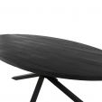 KICK LUKE Industrial Oval Dining Table - Black 180cm 