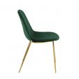 Kick Tara Design Chair Dark Green - Gold Frame