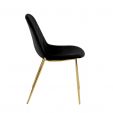 Kick Tara Design Chair Black - Gold Frame
