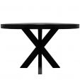 KICK DAX Industrial Round Dining Table - Black 140 cm