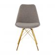 Kick Jens Bucket Chair Grey - Gold Frame