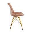 Kick Jens Bucket Chair Pink - Gold Frame