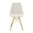 Kick Jens Bucket Chair White - Gold Frame