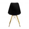 Kick Jens Bucket Chair Black - Gold Frame