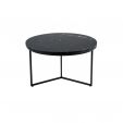 Kick Coffee Table Marble Round 70x70cm - Black