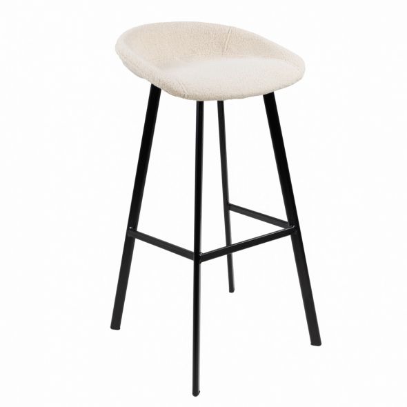 Kick bar stool Lily - Cream - Crème