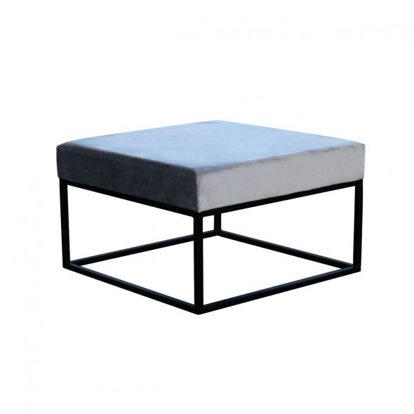 KICK Velvet Side Table - Grey Large