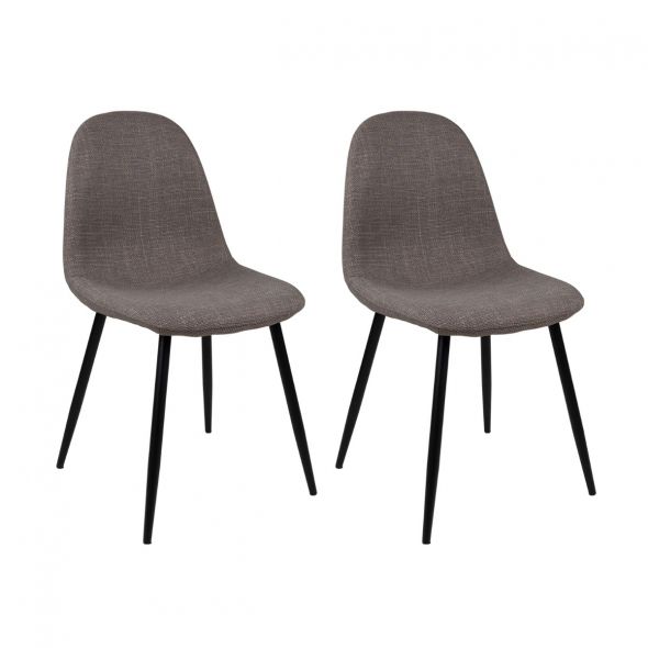 Set of 2 Kick Dining Chair Noor - Grey