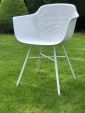 KICK INDY Garden Chair White - Black Frame