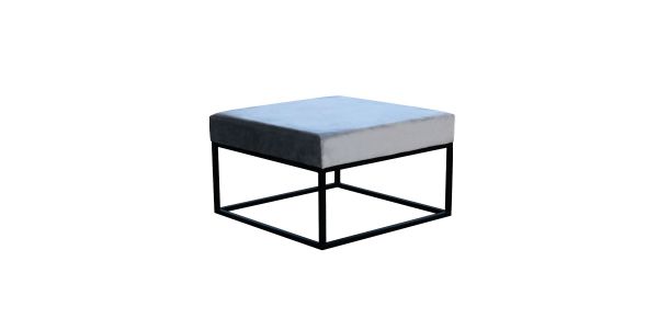 KICK Velvet Side Table - Grey Large