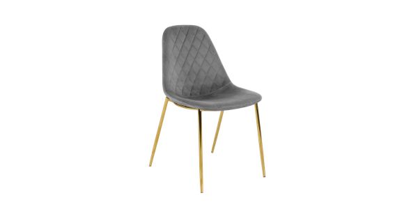 Kick Tara Design Chair Grey - Gold Frame