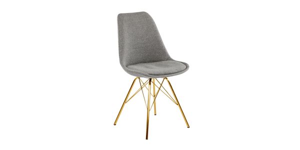 Kick Jens Bucket Chair Grey - Gold Frame