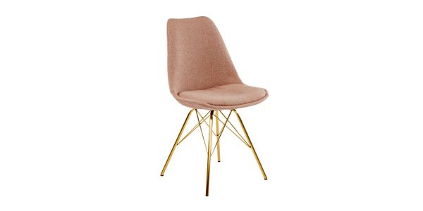 Kick Jens Bucket Chair Pink - Gold Frame