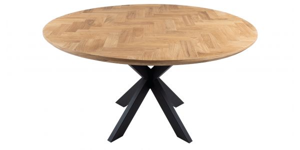 Kick Fishbone Oak Dining Table - Round 120 cm