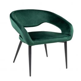 Kick armchair Lenn - Velvet Dark Green