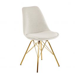 Kick Jens Bucket Chair White - Gold Frame