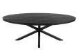 KICK LUKE Industrial Oval Dining Table - Black 210 cm